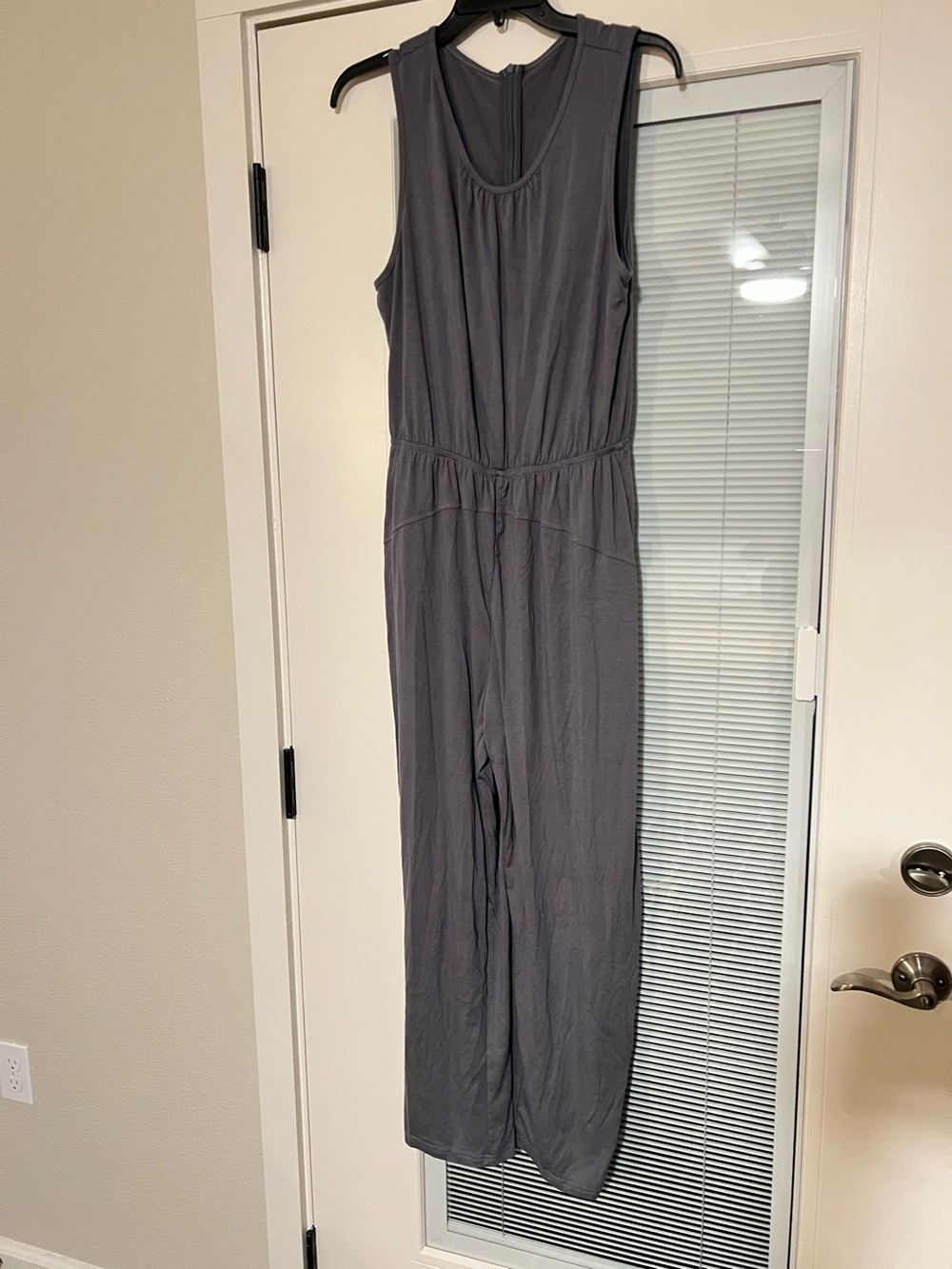 Sleeveless Dark Gray Jumpsuit with Elastic Waist #162 - Picture 5 of 16